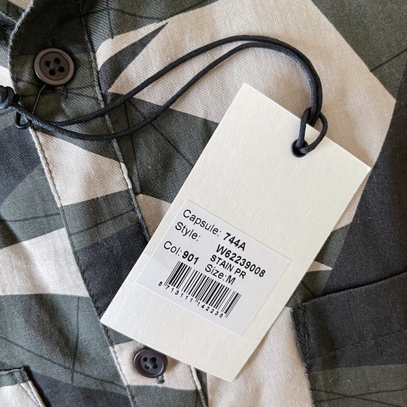 tiger of sweden geometric green shirt Sz M - Picture 8 of 8